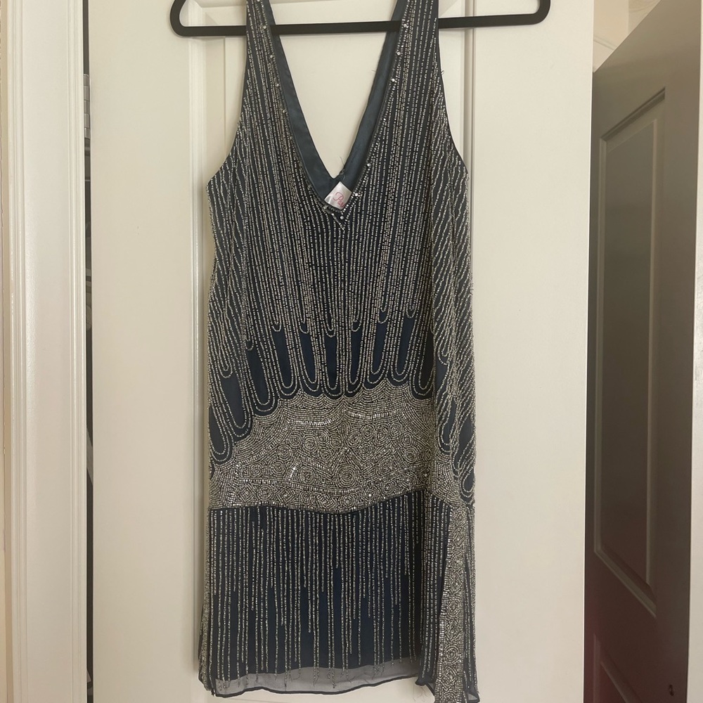 Blue Sequence Parker Dress